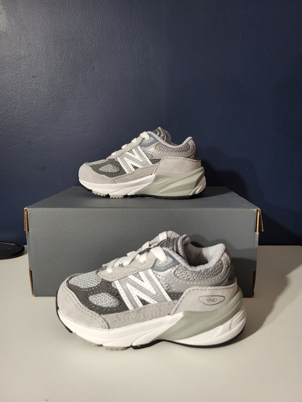 New Balance 990v6 Toddler Boys Size 5c 5 Gray Suede & Mesh Kids Sneakers